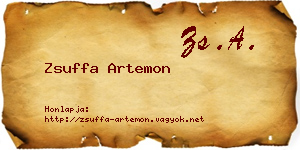 Zsuffa Artemon névjegykártya